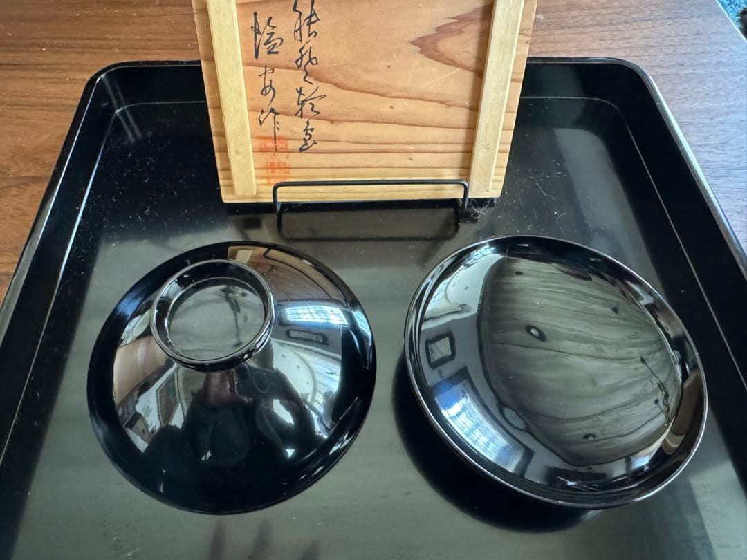 A*I様 輪島塗（重要無形文化財）高級汁椀　蒔絵牡丹　塩安作　五客セット