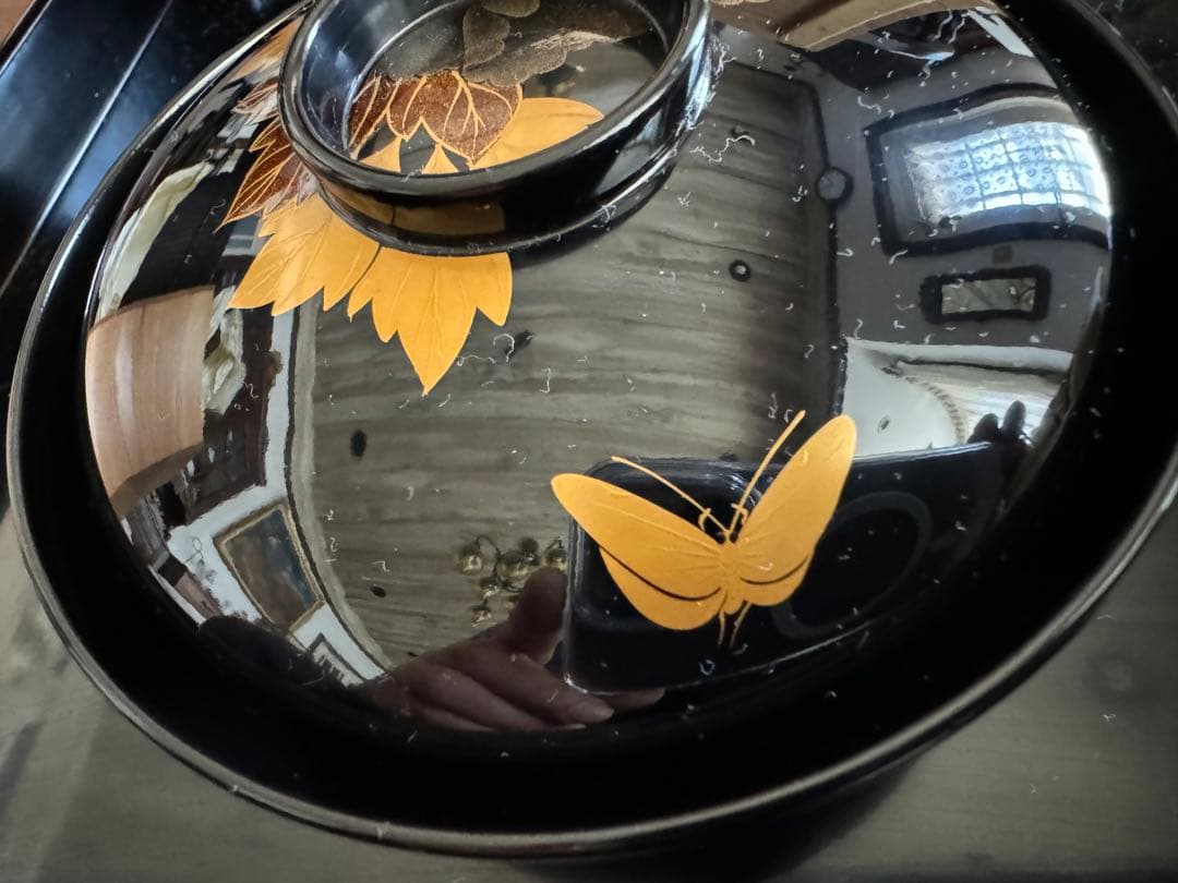 A*I様 輪島塗（重要無形文化財）高級汁椀　蒔絵牡丹　塩安作　五客セット