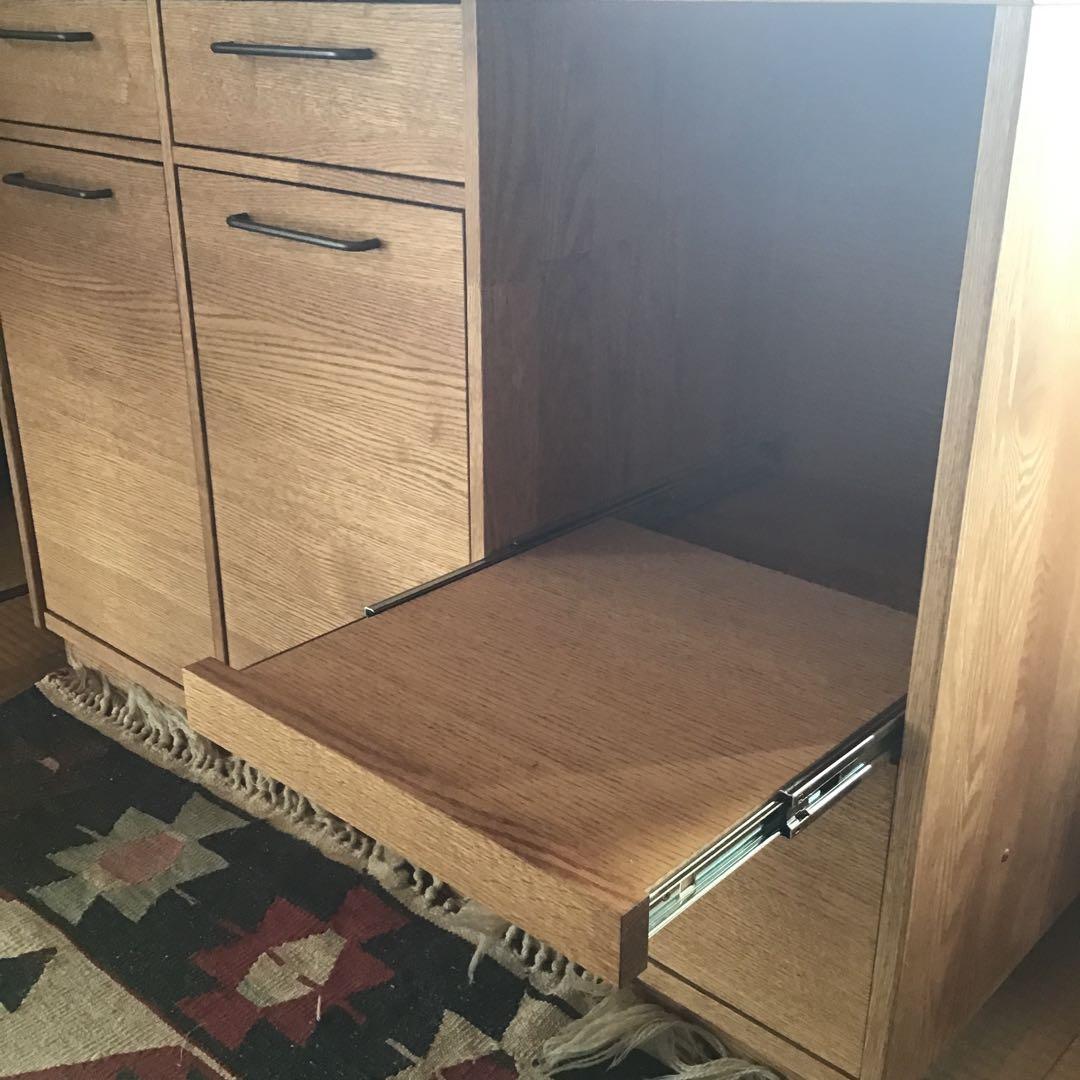 MOMO NATURAL 食器棚　キッチンボード　炊飯器引き出し式　カップボード