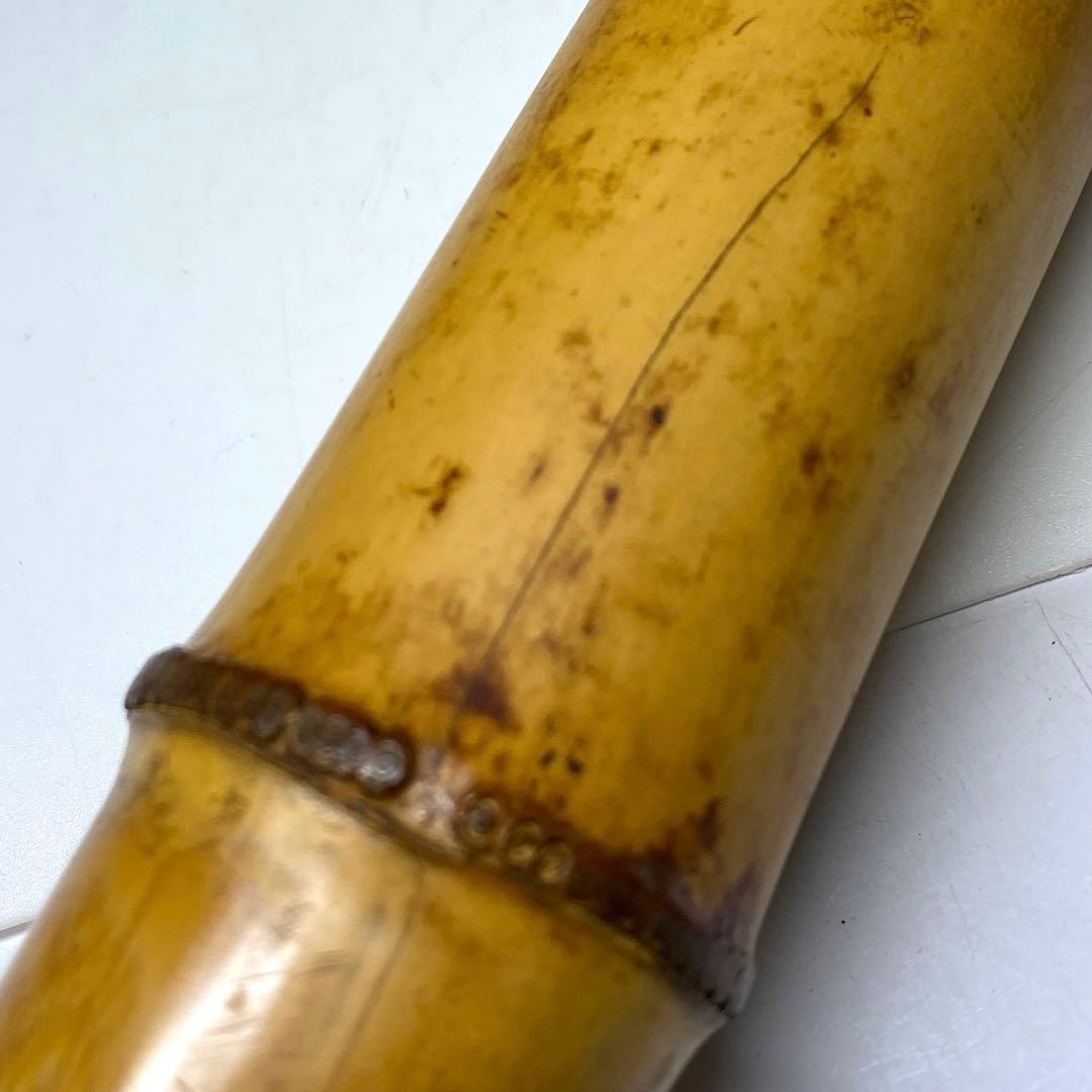 竹風在銘　銀三線　尺八　約60.5cm 東N7-1025①