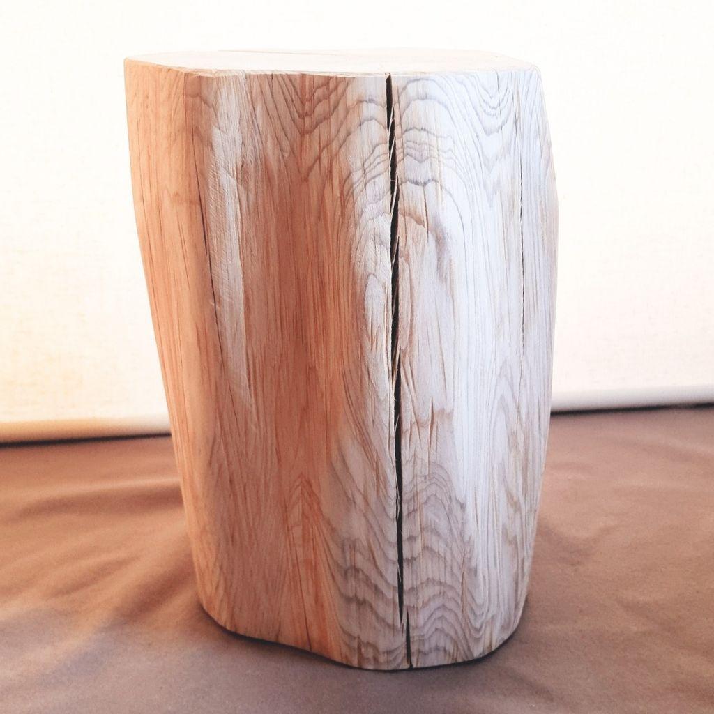 セール品 天然アロマ ひのき 切株スツール・テーブル・無垢無塗装・オーガニック