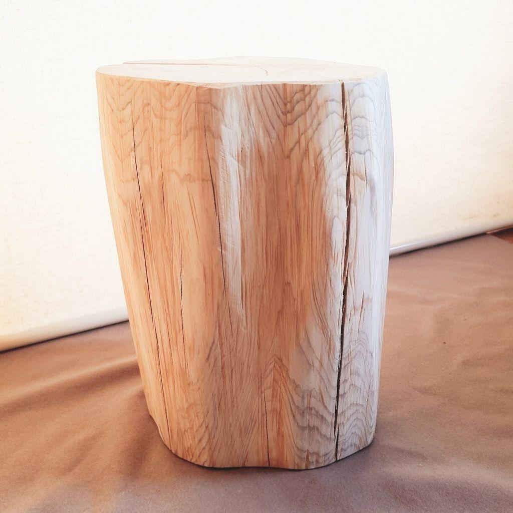 セール品 天然アロマ ひのき 切株スツール・テーブル・無垢無塗装・オーガニック