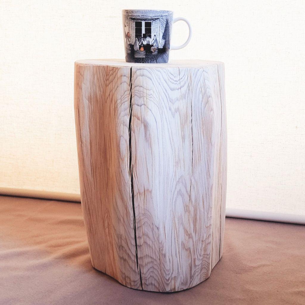 セール品 天然アロマ ひのき 切株スツール・テーブル・無垢無塗装・オーガニック