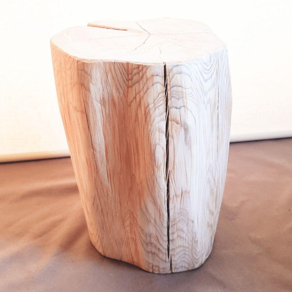セール品 天然アロマ ひのき 切株スツール・テーブル・無垢無塗装・オーガニック
