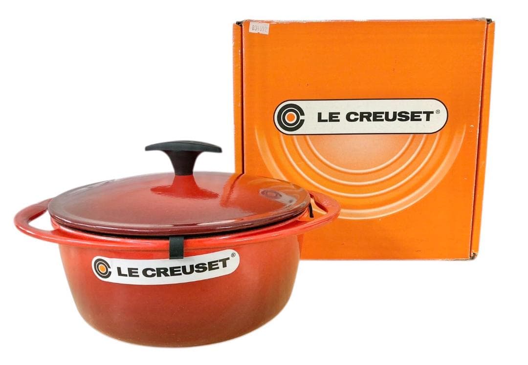 ★未使用★ル・クルーゼ センセーション ココットロンド 22cm チェリーレッド