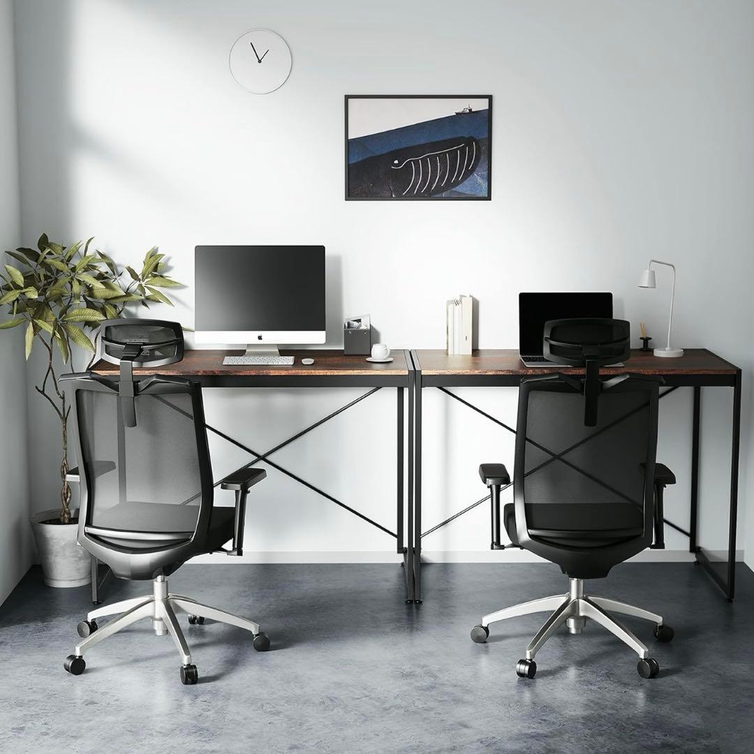 パソコンデスク/インダストリアル/木目調/男前家具