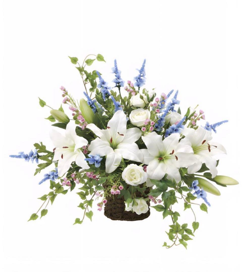 光触媒　人工観葉植物　ウォールグリーン　フェイクグリーン　壁掛けカサブランカ@@