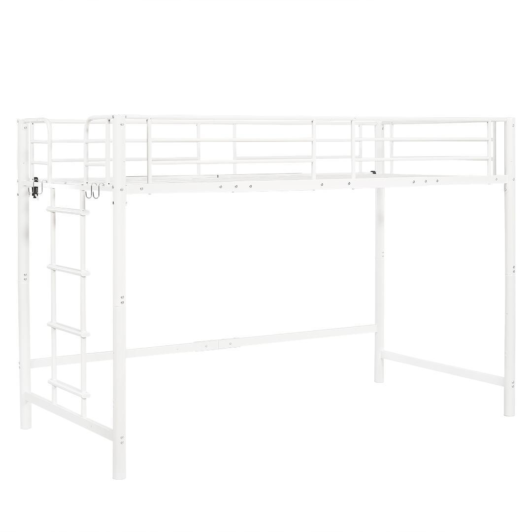 【高さ140cm】ロフトベッド パイプベッド シングル 耐荷重150kg