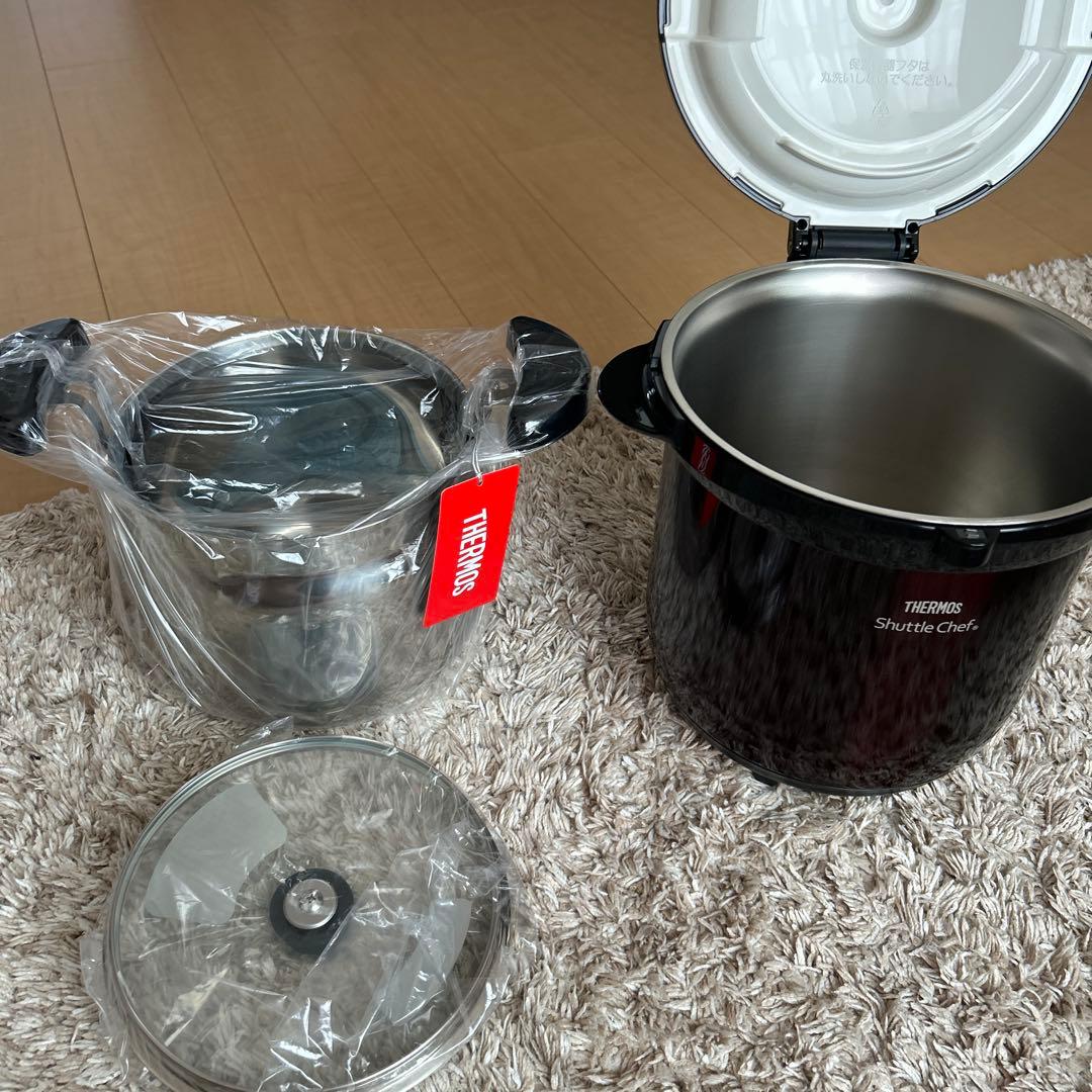 【新品未使用】サーモス 真空保温調理器シャトルシェフ 3.0L クリアステンレス