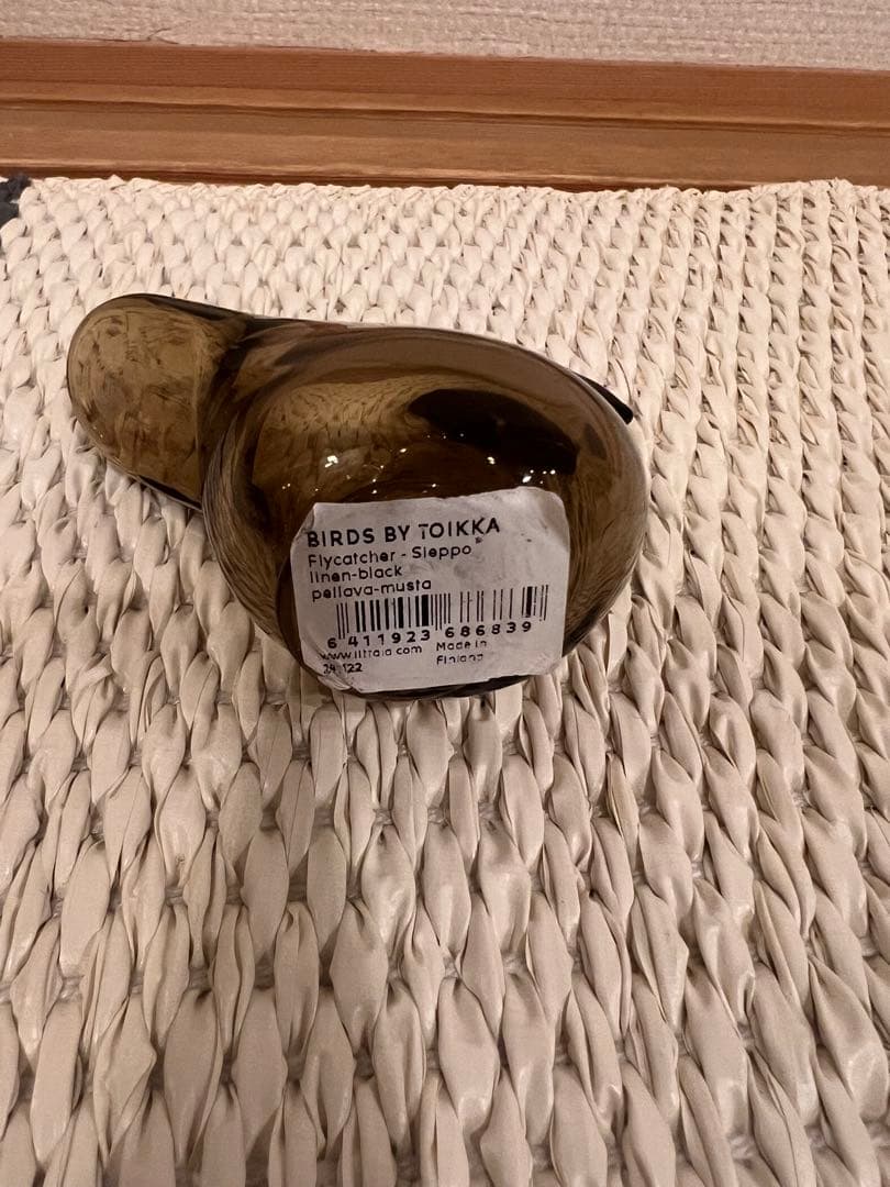 イッタラ　シエッポ　リネン　ブラック　ガラスバード