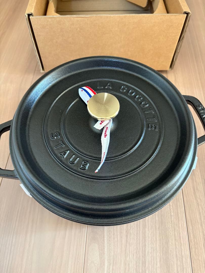 【新品未開封】STAUB ピコ・ココット ラウンド ブラック　24センチ
