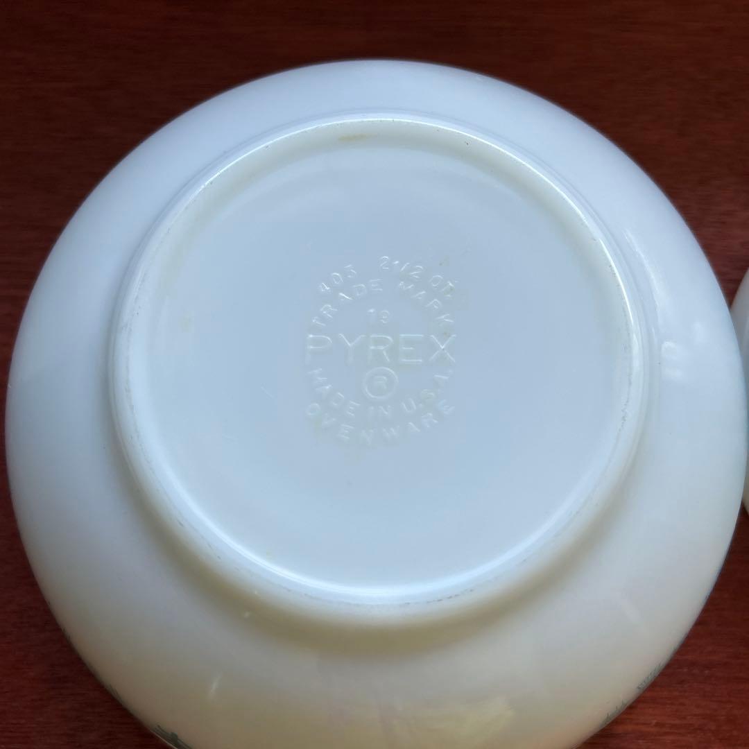 オールド　パイレックス　バタープリント　ミキシング　ボウル　セット　ヴィンテージ