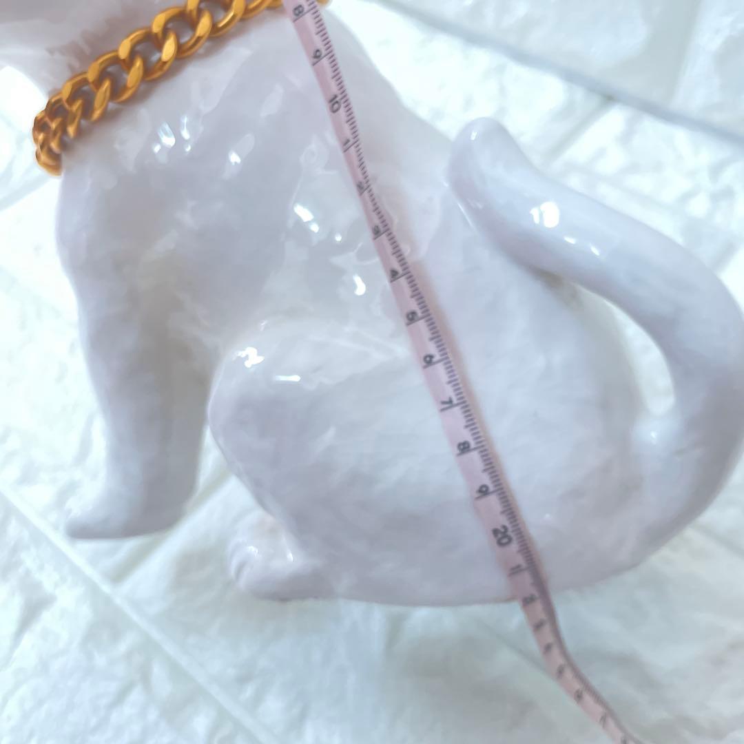 ブルテリア 犬 オブジェ 置物 加藤工芸 玄関 犬置物 陶器