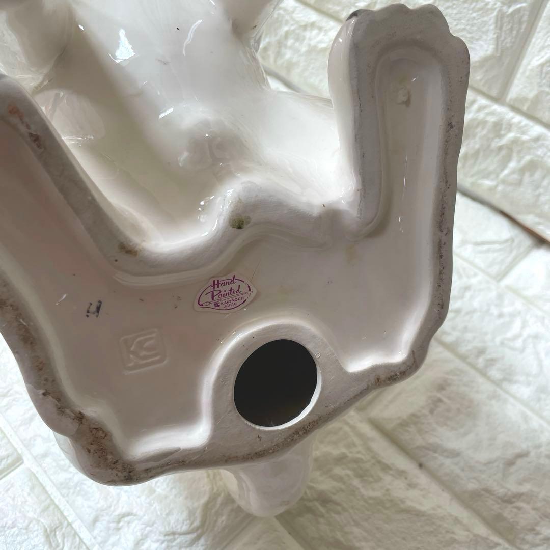 ブルテリア 犬 オブジェ 置物 加藤工芸 玄関 犬置物 陶器