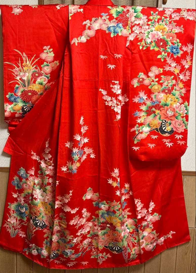 七五三　7歳　正絹着物　袋帯、長襦袢、小物セット