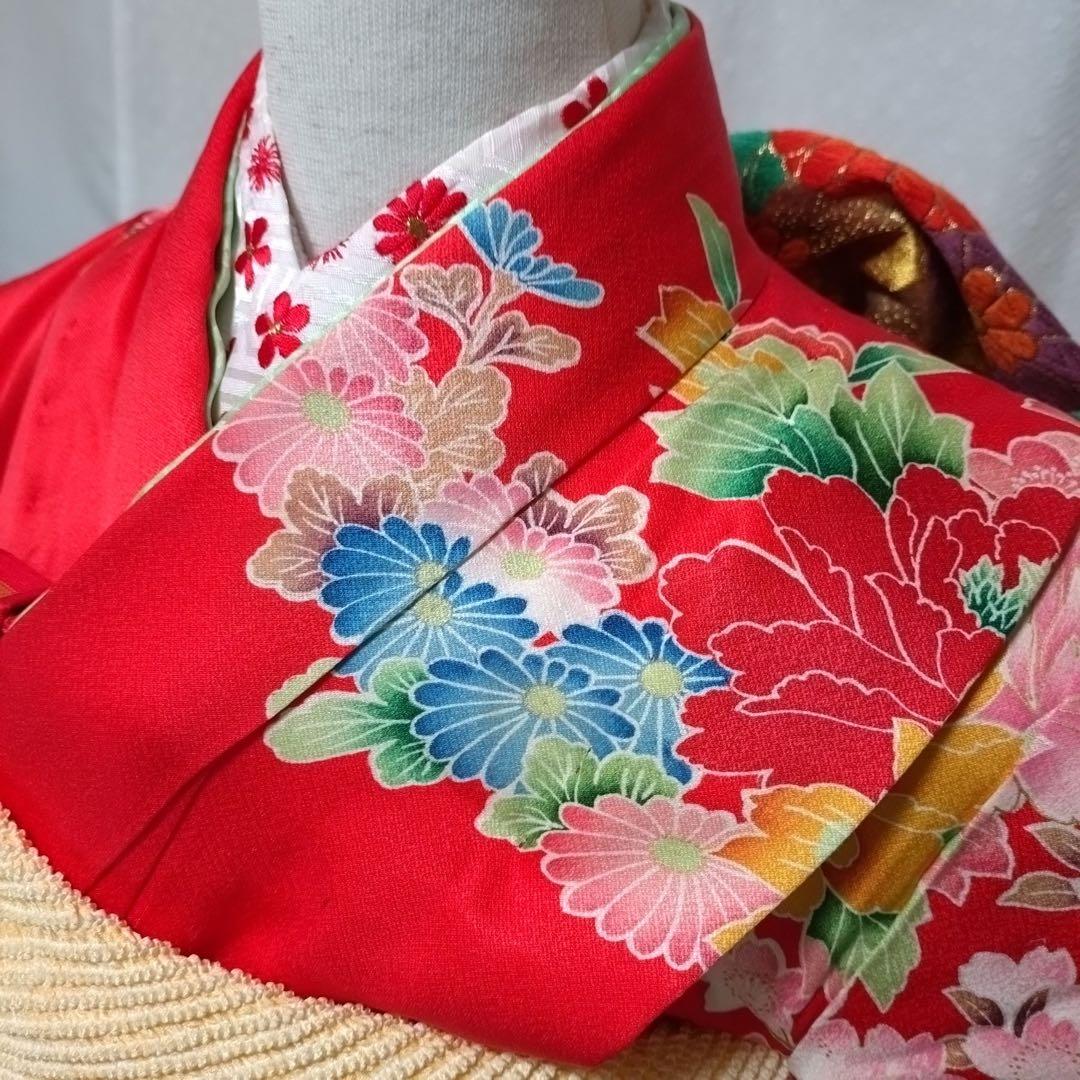 七五三　7歳　正絹着物　袋帯、長襦袢、小物セット