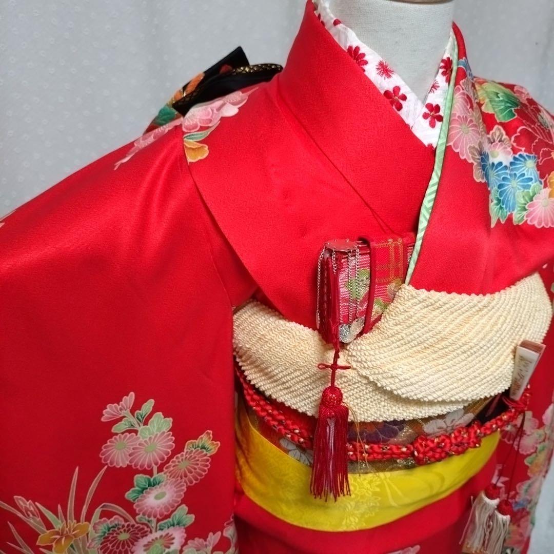 七五三　7歳　正絹着物　袋帯、長襦袢、小物セット