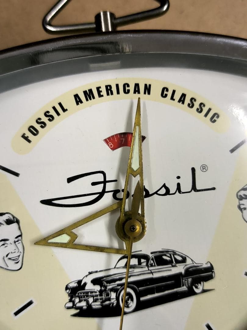 レトロ FOSSIL AMERICAN CLASSIC 手巻き式 目覚まし時計