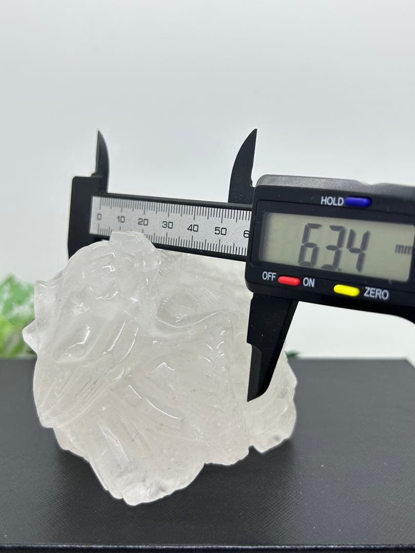 天然石みるく水晶　玄武龍亀置物　No.1969