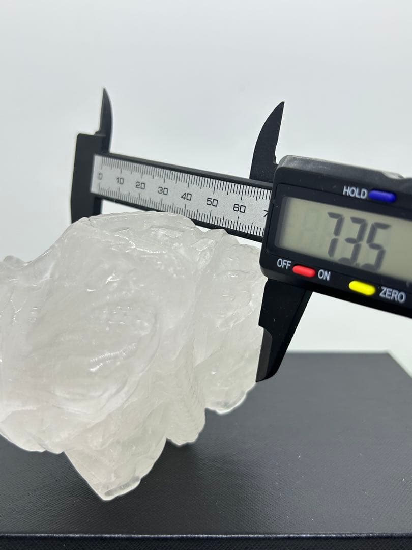 天然石みるく水晶　玄武龍亀置物　No.1969