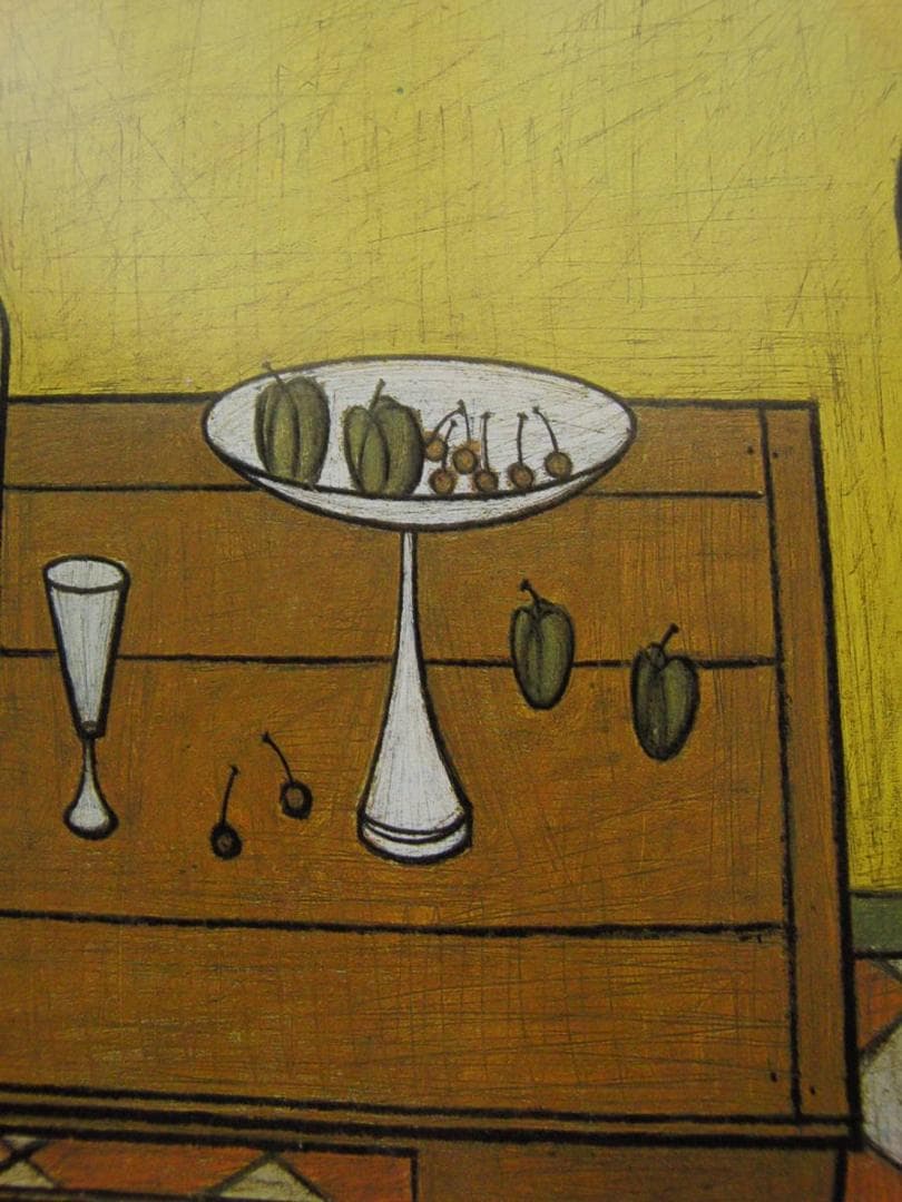 ベルナール・ビュッフェ、【Table chaises】、希少な額装用画集より