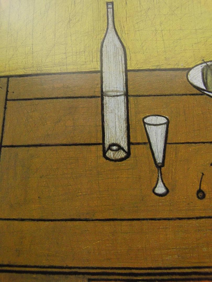 ベルナール・ビュッフェ、【Table chaises】、希少な額装用画集より