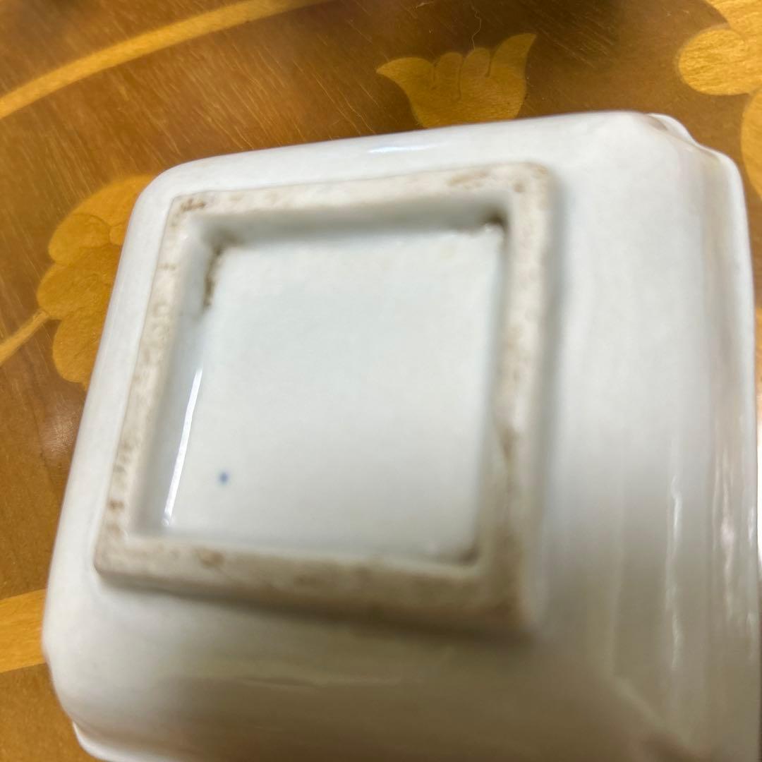 レア　珉平焼 民平焼　白磁　瑞雲文様 5枚セット　小皿　豆皿