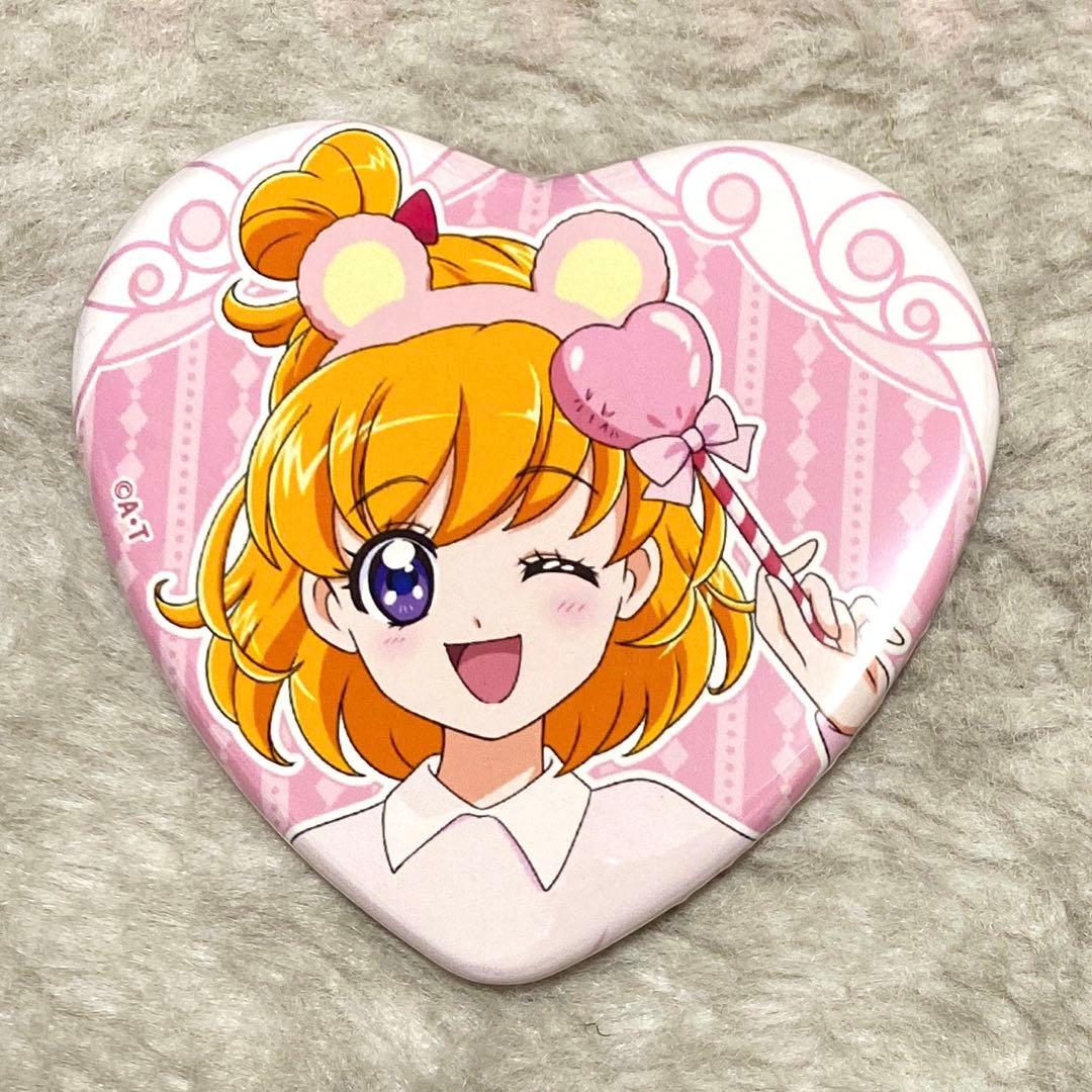 プリティストア出張店2024inOIOI ハート型缶バッジ 朝日奈みらい