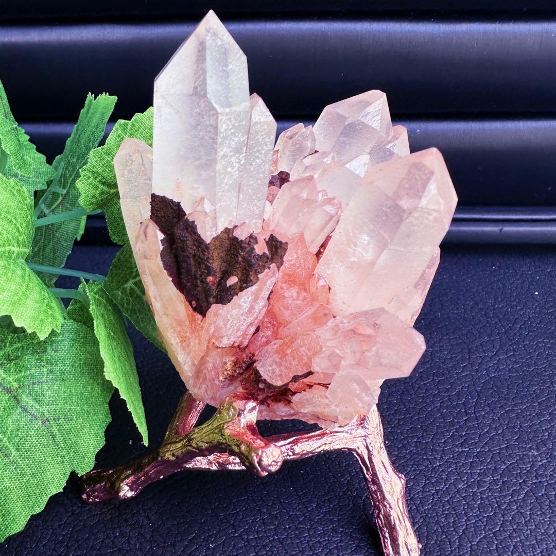 爆アレ❗️可愛いピンク♡超綺麗マダガスカル産パイナップルピンククラスターA1468