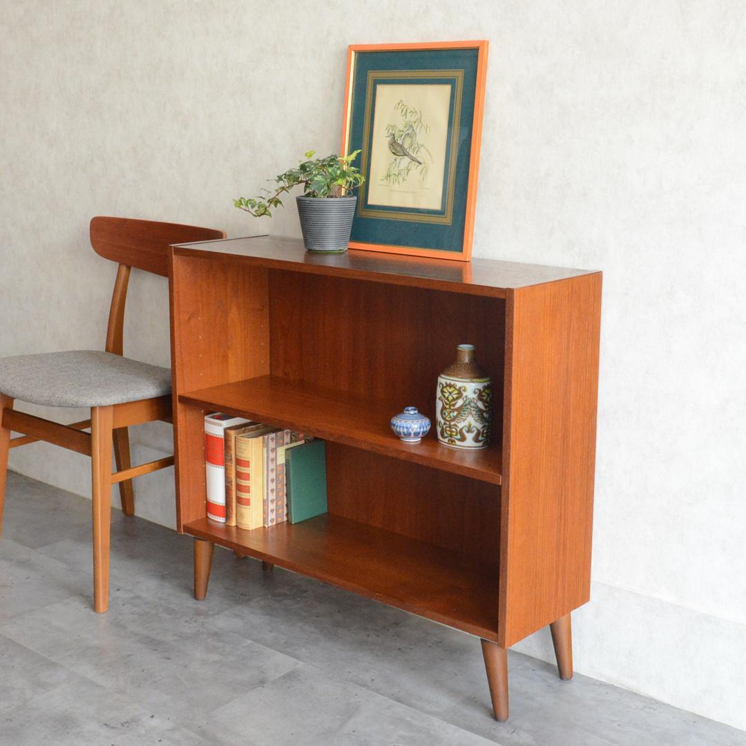 デンマーク 北欧ヴィンテージ 2段 ブックシェルフ オープンシェルフ 北欧家具