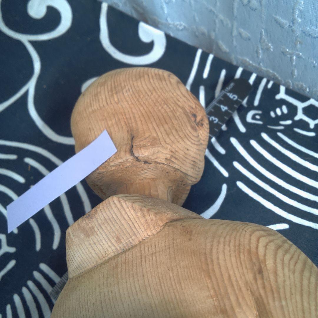 骨董２ 木製 日本人形 着物 約40cm