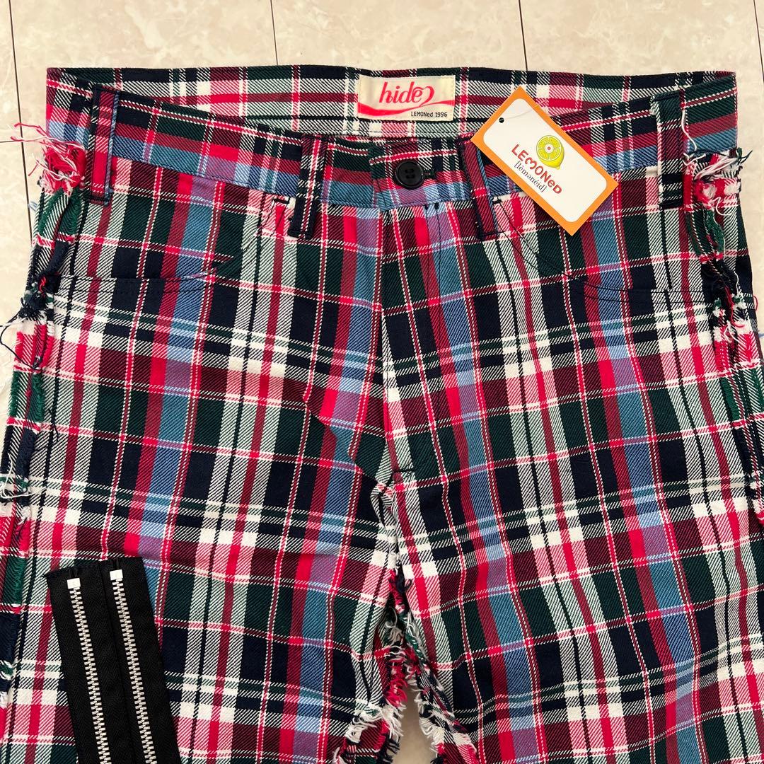 希少！新品hide チェック柄パンツ - メルカリ