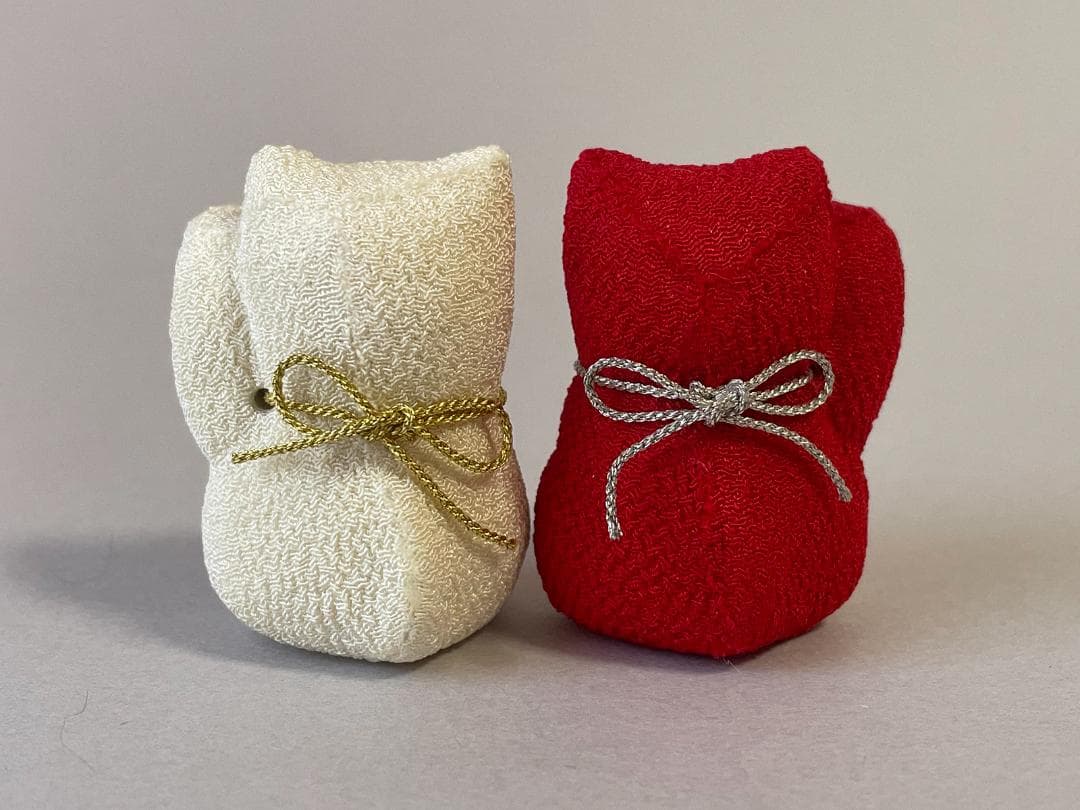 ミニチュア招き猫・紅白2体セット by suzunao