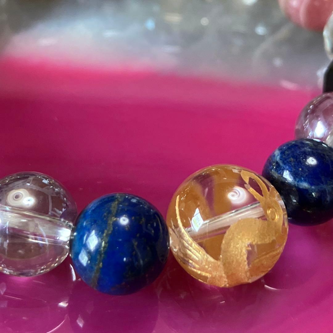 公式 ストアファッション - 上級】鳳凰＊チャロアイト＊ラピスラズリ