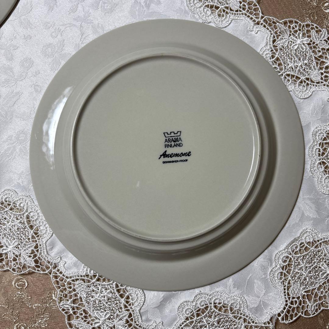 ARABIA　アラビア　アネモネ　２５cmプレート　大皿ペア　２枚　ヴィンテージ