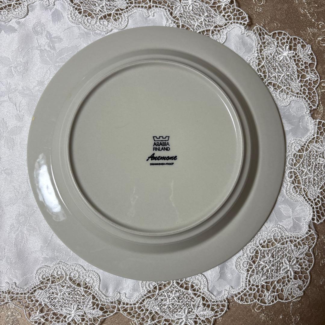 ARABIA　アラビア　アネモネ　２５cmプレート　大皿ペア　２枚　ヴィンテージ