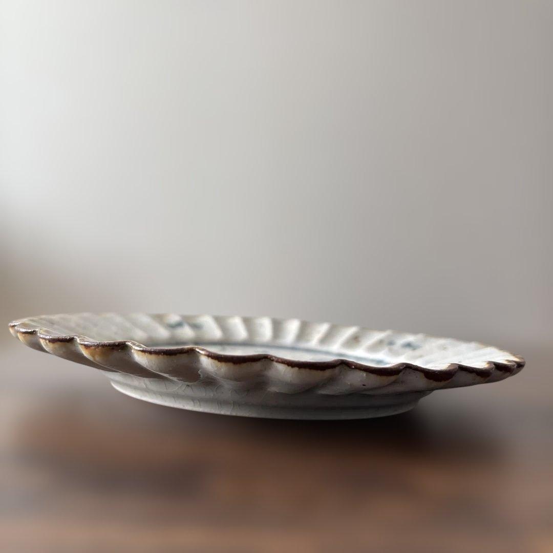 コウホ窯 市野吉記さん 丹波焼 安南手 丸皿 食器 20.5cm