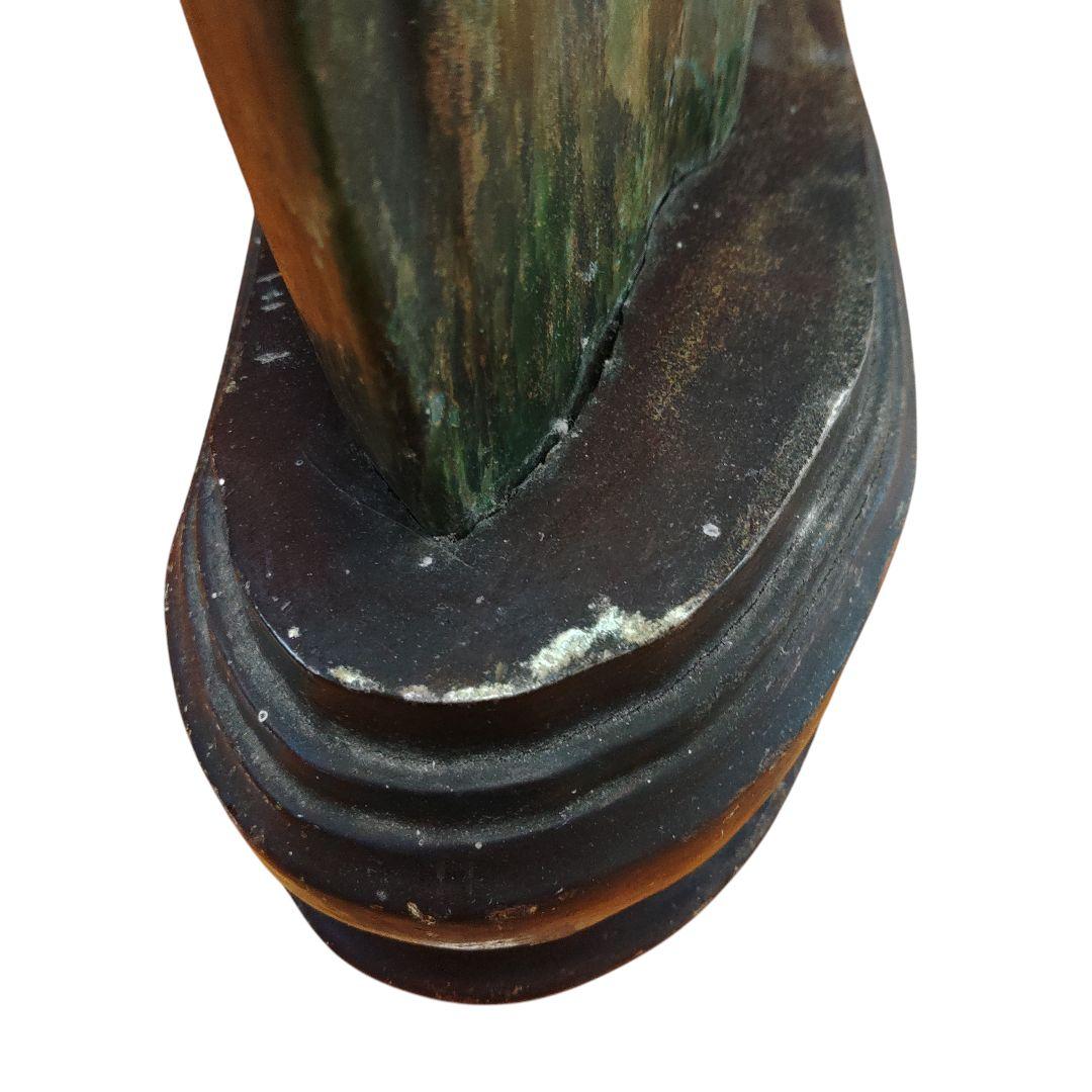 蛇文岩　台付飾り石　高さ64cm