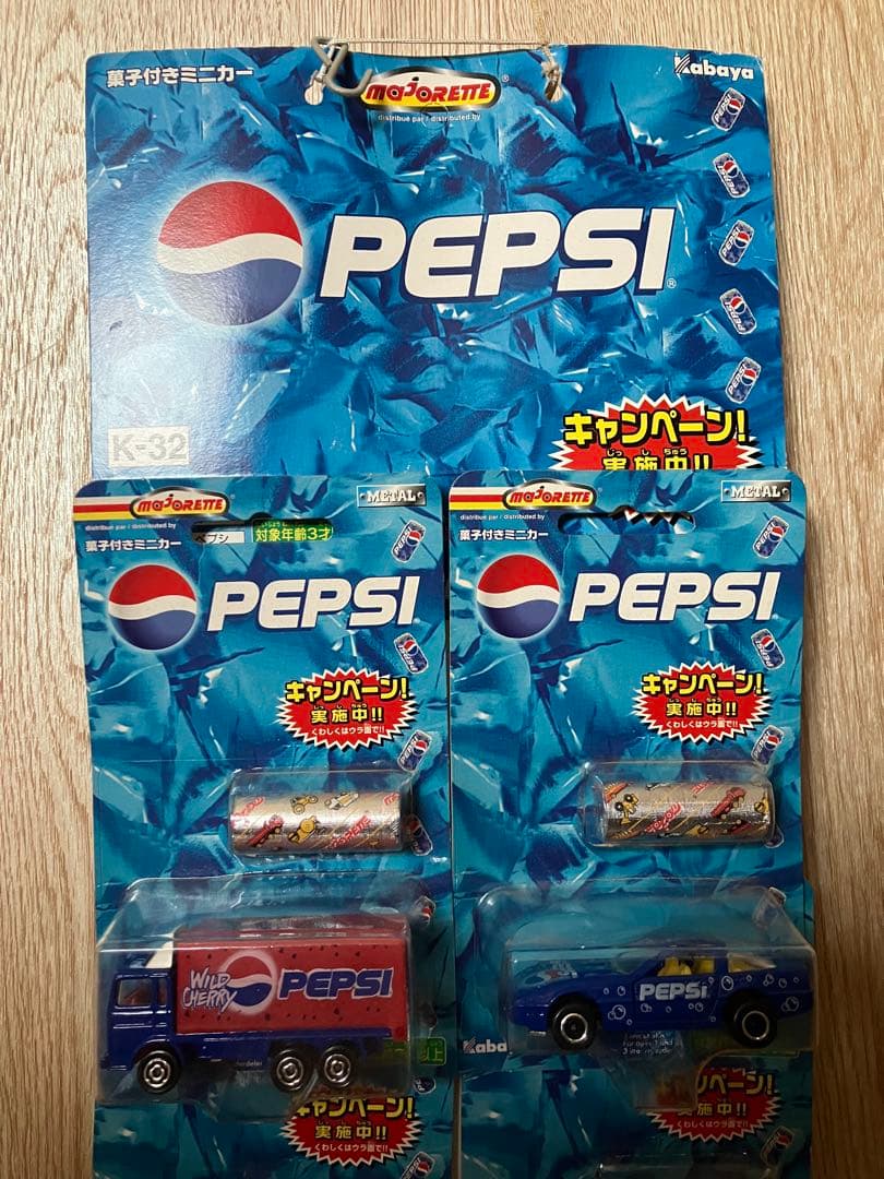 majorette✖️PEPSI カバヤペプシコラボ台紙付未開封ミニカー10台