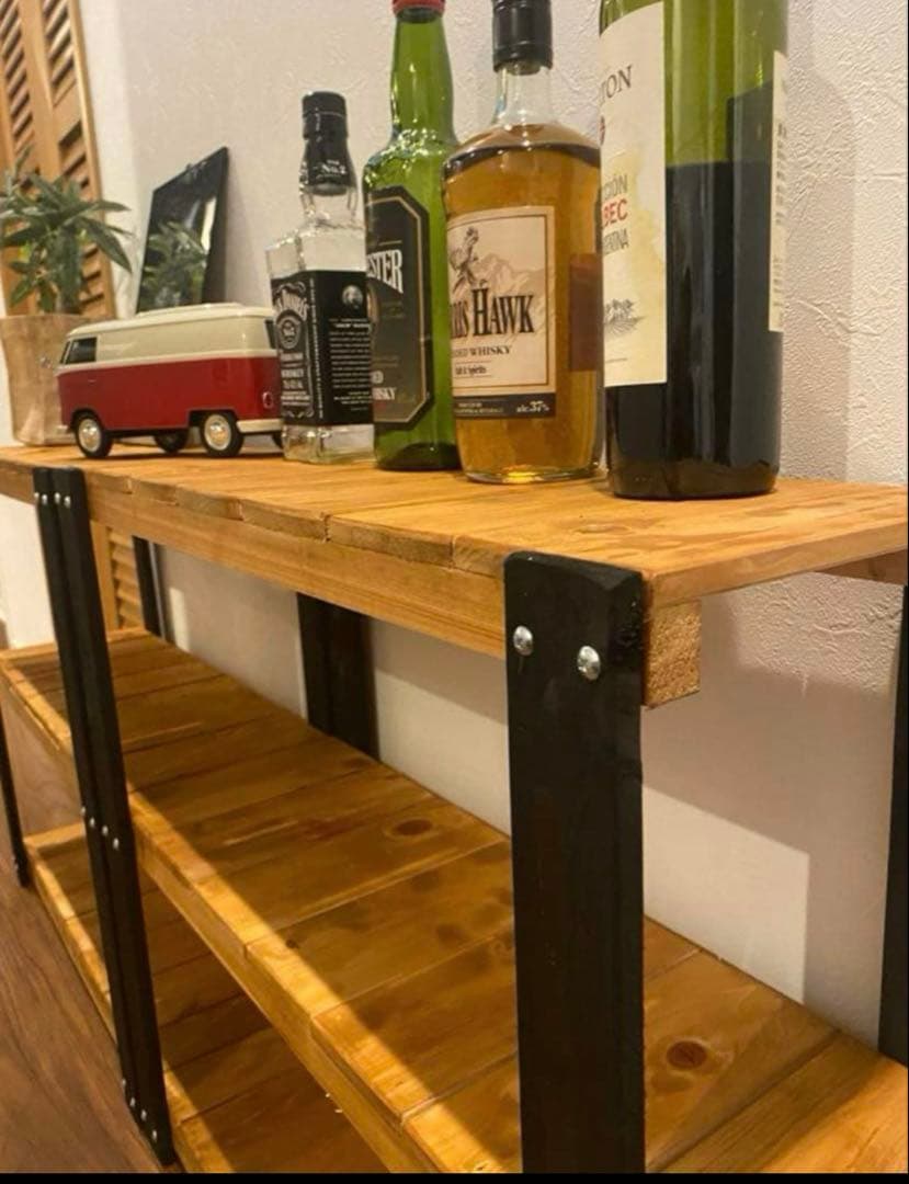 アイアン風3段ラック 飾り棚　収納棚　アメリカン