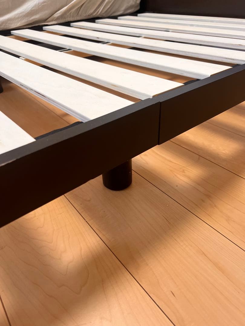 【在庫一掃】ラシクすのこベッドアエラスワイドキング200cm(S+S)ブラウン