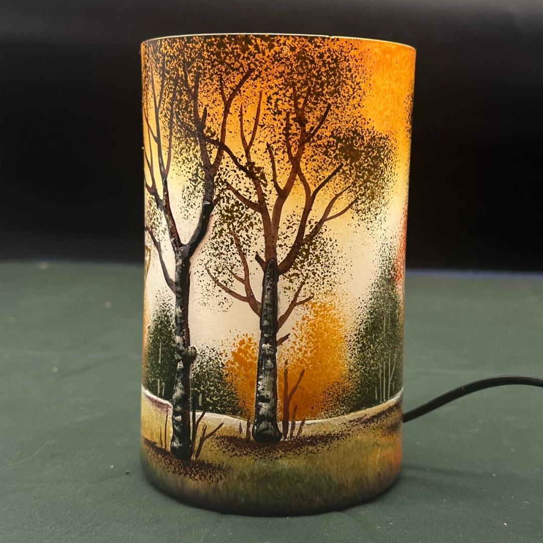 ドームナンシー 筒型 卓上証明 高さ15.5cm 被せガラス アンテルカ