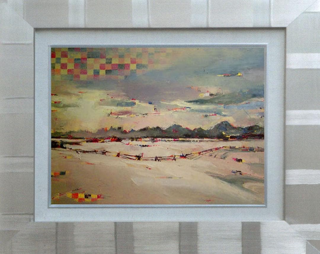 油絵 菅家令子 絵 絵画 インテリア uF6-060204 風景 雪景色