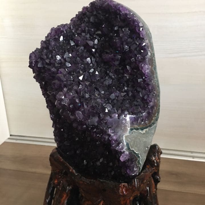 最高品質6A アメジストドームクラスター(ウルグアイ産) 台座込み 送料無料本物