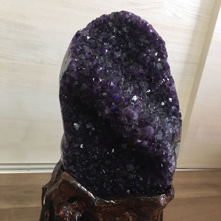 最高品質6A アメジストドームクラスター(ウルグアイ産) 台座込み 送料無料本物