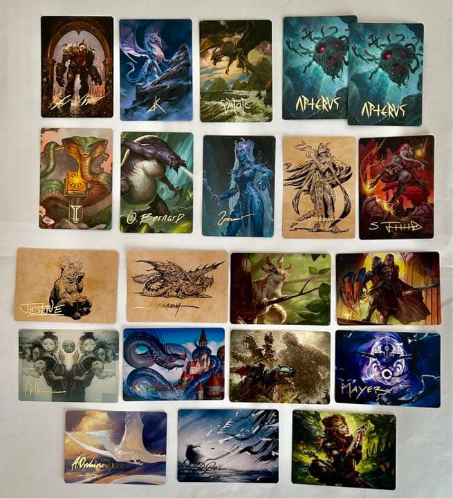 ◇Mtgイラストレーションカード650枚セット/サイン入りカード20枚以上