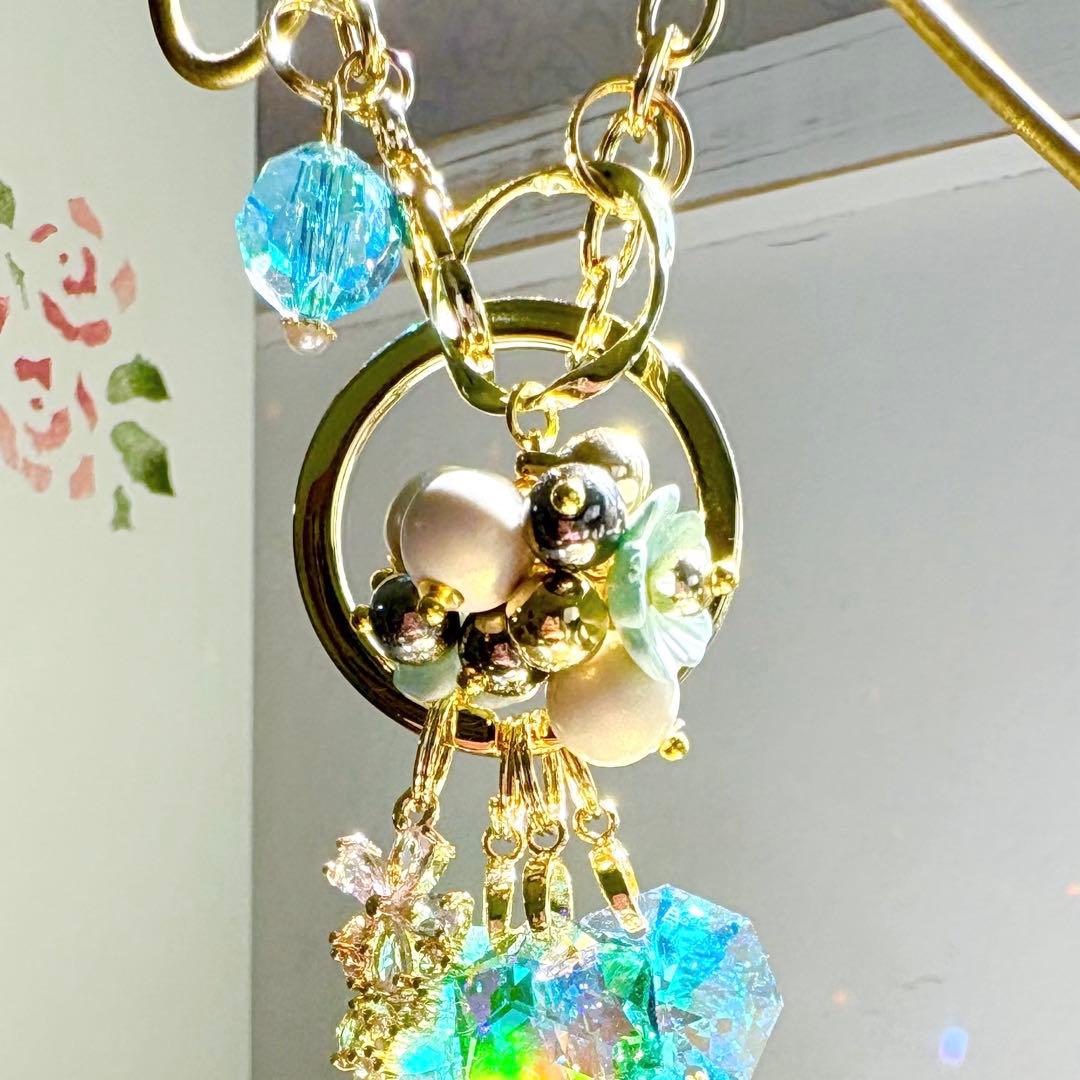 四つ葉のクローバー✩.*˚SWAROVSKIミニサンキャッチャー　②