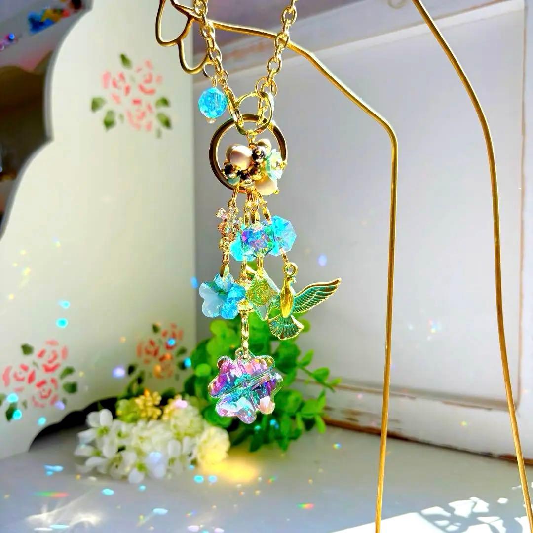 四つ葉のクローバー✩.*˚SWAROVSKIミニサンキャッチャー　②