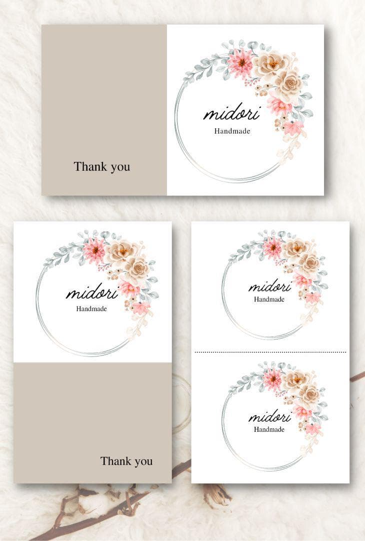 ショップカード アクセサリー台紙 サンキューカード 名刺 No.348
