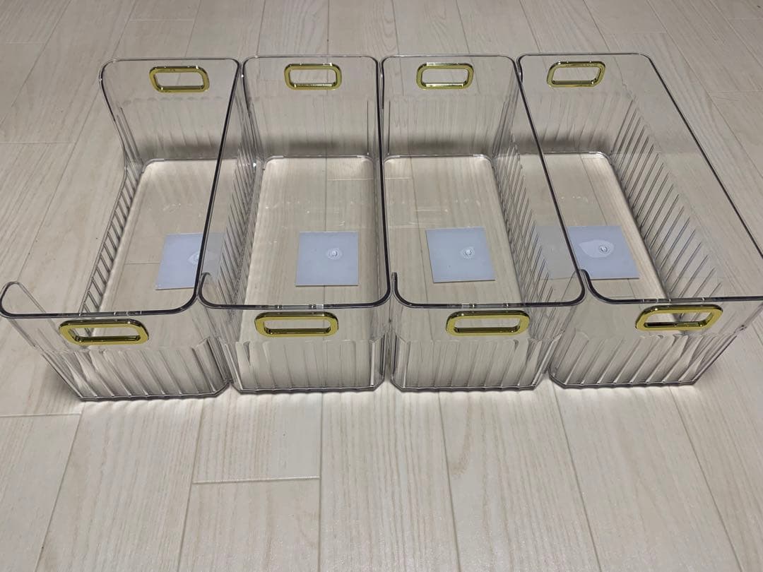 THREEPPY 冷蔵庫用収納ケース　クリア　6点セット